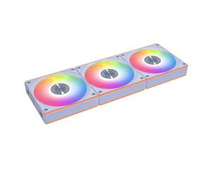 Lian Li UNI CL120 ARGB Ventiladores PWM de 120 mm - Paquete triple (hoja inversa) - Señal inalámbrica de 2,4 GHz, RGB y control de ventilador en cadena de PC. Cadena Daisy - Controlador incluido y