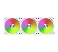 Lian-Li Uni Fan AL120 V2 ARGB PWM Lüfter, Paquete de 3 Controladores, 120 mm, Color Blanco