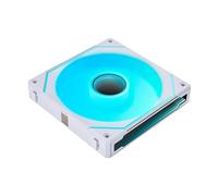 Lian Li UNI FAN SL Infinity 140mm Aspas Invertidas ARGB, Blanco | Flujo invertido para montaje en entrada, hasta 1600 rpm, 28 dBA, 40 LED, rodamiento FDB, software L-Connect 3