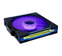 Lian Li UNI FAN SL Infinity Wireless 140mm Aspas Invertidas, Negro | Flujo invertido para montaje en entrada, 3 zonas de iluminación independientes, 2,4 GHz, controlador no incluido
