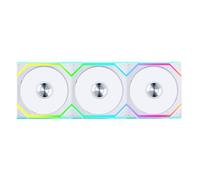 Lian Li UNI FAN SL Ventilador PC inalámbrico 120mm RGB - Pack de 3 Ventiladores de PC Gaming con palas invertidas Blanco | Ventilador PWM - 40 LEDs ARGB - hasta 2.000 RPM - Sistema de ranura - Alto