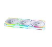 Lian Li UNI Fan SL Wireless-120-Controlador incluido-Blanco-12SL1W3W | Paquete triple, ventilador ARGB de rendimiento, conector inalámbrico, diseño de cadena de margarita, efectos de iluminación