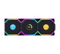 Lian Li Uni Fan Sl Wireless Lcd L?fter Argb Pwm 3eR-Pack Inkl. Controller - Reverse Blade (12rsllcd1w3b)