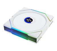 Lian Li UNI FAN TL LCD Wireless 120mm Ventilador ARGB, Blanco | Pantalla circular de 1,6 pulgadas y 400 por 400 para temperaturas o imágenes, hasta 1900 rpm, 62 CFM, 27 dBA