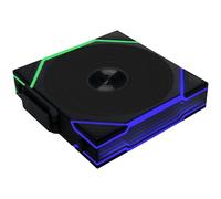 Lian Li UNI FAN TL Wireless 120mm Aspas Invertidas ARGB, Negro | Flujo invertido para entrada, hasta 2300 rpm, 26 LED en 2 zonas, aspas de LCP, controlador necesario no incluido