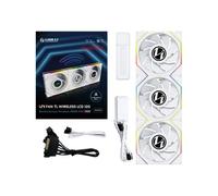 Lian Li UNI Fan TL - Ventilador inalámbrico para PC LCD (120 mm, RGB, 3 unidades, con ventilador PWM, 26 ledes ARGB, hasta 1.900 rpm, alto flujo de aire, baja vibración, silencioso)