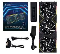 Lian Li Uni Fan TL120 Wireless LCD ARGB Reverse Blade 120mm Triple Pack Negro