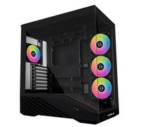 Lian Li V100 ATX - Carcasa de PC de Torre Media, 4 Ventiladores ARGB PWM de 120 mm preinstalados, Tira LED RGB, Plataforma de visualización con Vidrio Templado, Compatible con GPU de 415 mm, radiador