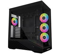 Lian Li V100 Mid Tower Case - Negro, Soporte ATX, Panel Frontal de Malla, Vidrio Templado, USB-C, Panel Lateral sin Herramientas
