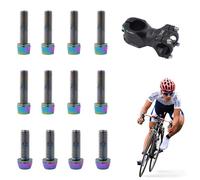 LIANCHEN 12 tornillos cónicos para bicicleta, juego de tornillos cónicos para bicicleta de carretera, aluminio, con arandela, M5 x 20 mm, M6 x 20 mm, para bicicleta de montaña (colores)