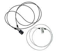 LIANCHEN 4 piezas Seguridad Cable de Doble Bucle Candado de Cable de Acero Trenzado cable seguridad de bloqueo de equipaje de acero inoxidable 2m Cable Seguridad Recubierto Ciclismo Deportes
