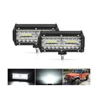 LIANGBAOS Faro Principal Barra De Luces LED Para Coche/luz De Trabajo Todoterreno, Barra LED Combinada De Inundación Puntual, Faros LED De 12 V Y 24 V Faros Delanteros Coche(2 * 120W)