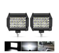 LIANGBAOS Faro Principal Barra De Luces LED Para Coche/luz De Trabajo Todoterreno, Barra LED Combinada De Inundación Puntual, Faros LED De 12 V Y 24 V Faros Delanteros Coche(2 * 72W)