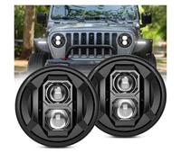 LIANGBAOS Faro Principal Para Land Para Rover Para Defender 90 110 Faros Delanteros LED De 7 Pulgadas H4 Hi-Lo DRL Faros Delanteros Coche