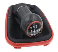 LIANGBAOS Pomos De Palanca De Cambios Para VW Para Golf 4 MK4 Para GTI R32 Para Bora Para Jetta Pomo Palanca Cambios De Coche De 6 Velocidades Funda(Red)