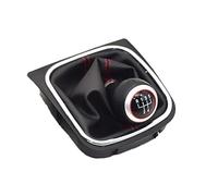 LIANGBAOS Pomos De Palanca De Cambios Para VW Para Golf 5 6 MK5 6 Para Scirocco Para Octavia 5 6 Perilla De Cambio De Velocidad Palanca De Cambios Bolígrafo(Red stitch 5)