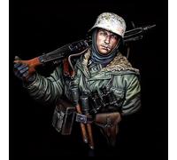 liangcaihua 1/10 Busto de Resina de Soldado alemán de la Segunda Guerra Mundial sin Pintar ni ensamblar //l7d5X49