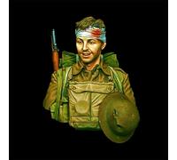 liangcaihua 1/10 Busto de Resina de Soldado británico de la Segunda Guerra Mundial sin Pintar ni ensamblar //l7d8X12