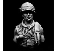 liangcaihua 1/10 Busto de Resina de Soldado Estadounidense de la Segunda Guerra Mundial sin Pintar ni ensamblar //l7d6X26