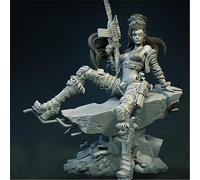 liangcaihua 1/24 Kit de Modelo de Resina de Agente Militar Femenina de Ciencia ficción Kit de Modelo de Resina de Soldado sin Pintar y sin Montar //L5k6F6