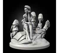 liangcaihua 1/24 Kit de Modelo de Resina de Soldado Femenino Agente Secreto de Ciencia ficción Kit de Modelo de Resina de Soldado sin Pintar y sin Montar //x7f5L12