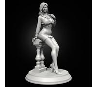 liangcaihua 1/24 Kit de Modelo de Resina de Soldado Femenino Agente Secreto de Ciencia ficción Kit de Modelo de Resina de Soldado sin Pintar y sin Montar //x7f5L2