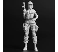 liangcaihua 1/24 Kit de Modelo de Resina de Soldado Femenino Agente Secreto de Ciencia ficción Kit de Modelo de Resina de Soldado sin Pintar y sin Montar //x7f5L7