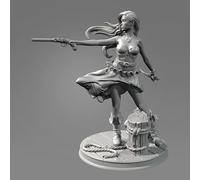 liangcaihua 1/24 Kit de Modelo de Resina de Soldado Femenino Agente Secreto de Ciencia ficción Kit de Modelo de Resina de Soldado sin Pintar y sin Montar //x7f5L6