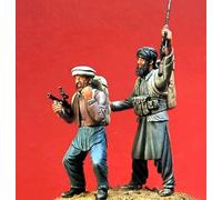 liangcaihua 1/35 Kit de modelismo de Resina de Soldado de Las Fuerzas Armadas Locales afganas Kit de modelismo de Resina de Soldado sin Pintar ni Montar (2 Hombres)//k9F6O2