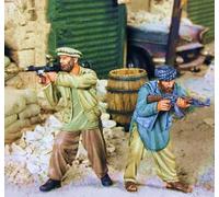 liangcaihua 1/35 Kit de modelismo de Resina de Soldado de Las Fuerzas Armadas Locales afganas Kit de modelismo de Resina de Soldado sin Pintar ni Montar (2 Hombres)//k9F6O1