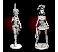 liangcaihua 1/35 Kit de Modelo de Resina de Soldado Femenino Europeo de la Primera Guerra Mundial Kit de Modelo de Resina de Soldado sin Pintar y sin Montar (2 Figuras) //x6f4L13