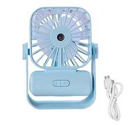 LIANGGM Ventilador Fan Ventilador De Mano Mist Fan Con Mist Spray 3 Velocidades Ventilador De Escritorio De Ángulo Ajustable Carga USB Viajes(Light Blue)