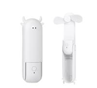 LIANGGM Ventilador Fan Ventilador De Mano Portátil Bajo Ruido Usb Recargable Para Viajes Al Aire Libre A Casa Viajes(White)