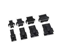 LIANGMEI Qingqing Store - Juego de 10-100 conectores SM de color negro nevado de 2,54 mm, carcasa macho hembra + terminales SM-2P SM-2R JST SM2.54 2/3/4/5/6/7/8 P Pin (color: negro, tamaño: 50SET_6P)