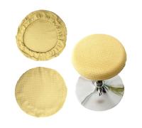 LIANGQI 2 Piezas Funda Lavable Taburete Redondo Giratorio Cubre Taburete Redondo Poliéster Funda Antipolvo Taburete Redondo Antideslizante para diámetro Bancos Redondos de 25-29 cm