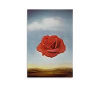 LIANGSHUANG Póster de rosa meditativa de Salvador Dalí, obras de arte geniales, pintura de arte de pared, impresiones en lienzo para colgar, pósteres de 24 x 36 pulgadas (60 x 90 cm)