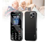 LIANGY Teléfonos Móviles Básicos para Personas Mayores y Niños, Teléfonos Tontos Desbloqueados, Teléfonos Móviles Sin Internet, con Botones Grandes, MP3, MP4, Cámara, Linterna, SOS,Black