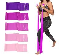 Lianjindun 5 bandas de resistencia profesionales sin látex, bandas de pilates, bandas de entrenamiento, bandas elásticas para entrenar mujeres u hombres, juego de bandas de ejercicio para pilates