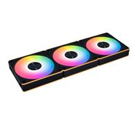 LIANLI 12RCL1F3B - Ventilador de carcasa de hoja inversa modelo UNI RS lex 120 BK Triple Pack Conexión en cadena Daisy Iluminación RGB de doble zona con controlador inalámbrico L Distribuidor