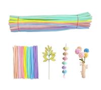 LIANRISES 100 Piezas Macaron Limpiapipas Manualidades De Colores, Limpia Pipas Para Manualidades, 30cm x 6mm DIY Halloween, Decoración Del árbol De Navidad