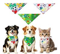 LIANRISES 3 Piezas Bandana Perro, Tema Fútbol Pañuelo Triangular para Perros, Bufanda para Mascotas, Perros Pequeños Medianos, Gatos, Lavables, Ajustables, para Cumpleaños, Copa del Mundo