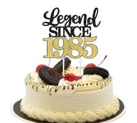 LIANRISES Decoracion Tarta 40 Cumpleaños Legend SINCE 1985 Topper De Tarta 40 Años Decoracion Tartas Cumpleaños 40 Aniversario Cake Topper