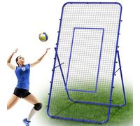 LIANTRAL Red de rebote de voleibol de 7 x 4 pies, portátil y ángulos ajustables, red de rebote de fútbol, gran ayuda de entrenamiento de portería de fútbol, zona de destino, juego de portería para