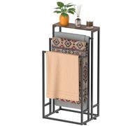 LIANTRAL Toallero independiente, toallero de baño de 3 niveles con estante de almacenamiento, soporte de almacenamiento de toallas para interiores y exteriores, estante de secado de toallas de mano