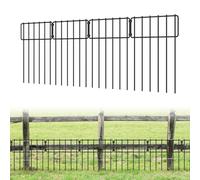 LIANTRAL Valla de jardín, paquete de 10 unidades, valla de animales, paneles de valla de metal inoxidables, valla sin excavación, valla de patio, valla de animales para perro, conejo, patio,