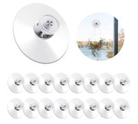 Lianxuia 16 almohadillas de plástico con ventosa, 50 mm, almohadillas de succión de PVC transparente, soporte adhesivo fuerte con tuerca de tornillo M5 para ventanas, baños, paredes de vidrio