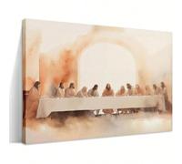 lianyibo 1 lienzo de arte de pared de la Última Cena de Jesús, impresión en lienzo con imagen de Leonardo Da Vinci, impresiones en lienzo para decoración del hogar cristiano de 60 x 90 cm con marco