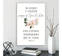 lianyibo 1 pezzo di citazione spagnola ispiratrice e versetto della Bibbia su tela, motivo floreale, poster per ufficio, soggiorno, arredamento 50x70 cm senza cornice