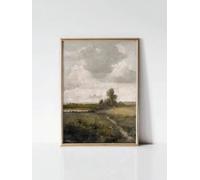 lianyibo 1 pezzo di pittura di paesaggio vintage di montagne innevate, stampa su tela, estate, natura, poster caldo, arte, arredamento rustico, cornice 70x100 cm