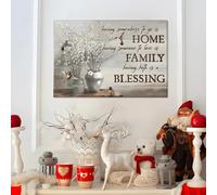 lianyibo 1 pezzo di stampa su tela Colibrì, decorazione da parete, avere un posto dove andare è casa, stile vintage, arredamento per la casa di campagna, 60x90 cm senza cornice.
